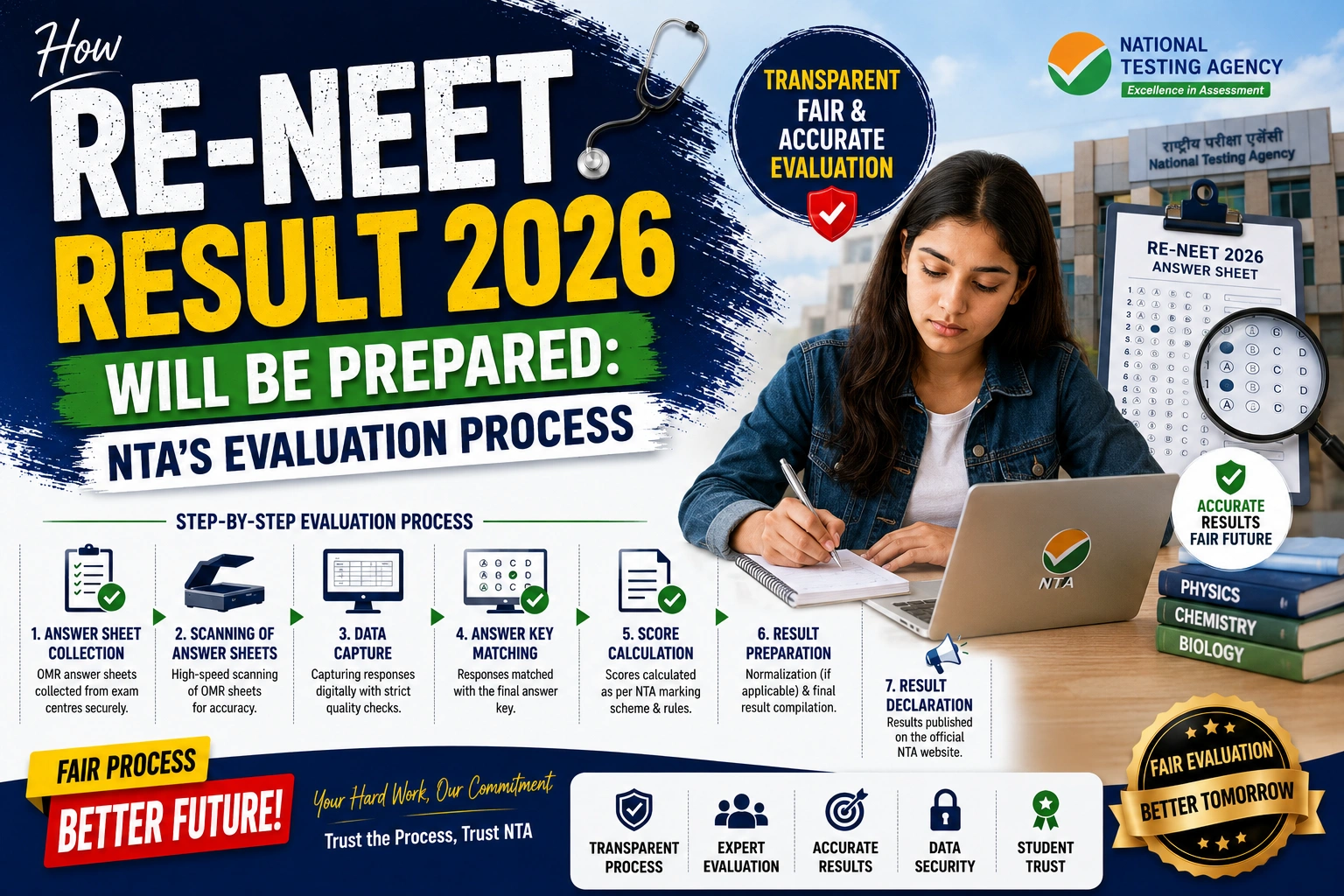 How Re-NEET Result 2026 Will Be Prepared-NTAs Evaluation Process